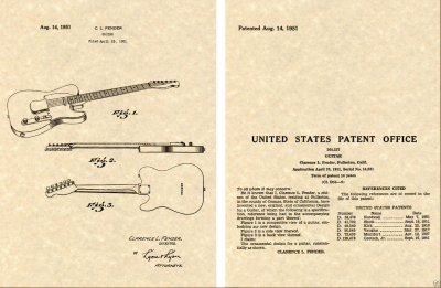 Clarence Léonidas Fender télécaster Patent.png